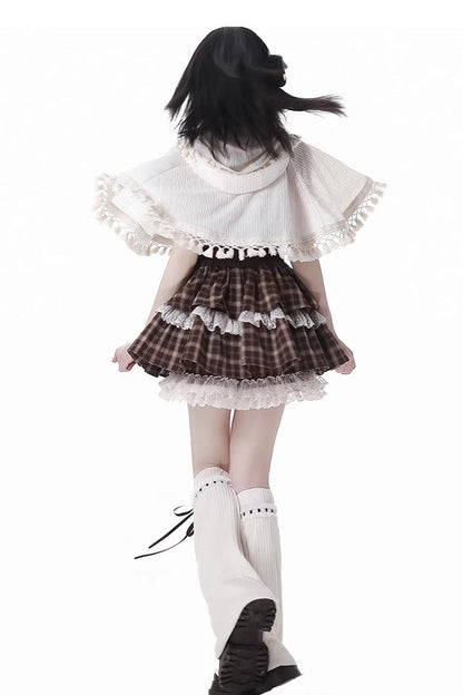 Gothic Lolita Skirt - Warm Summer Days, Brown, Printed, Layered, Sweet Style - additional product view 9