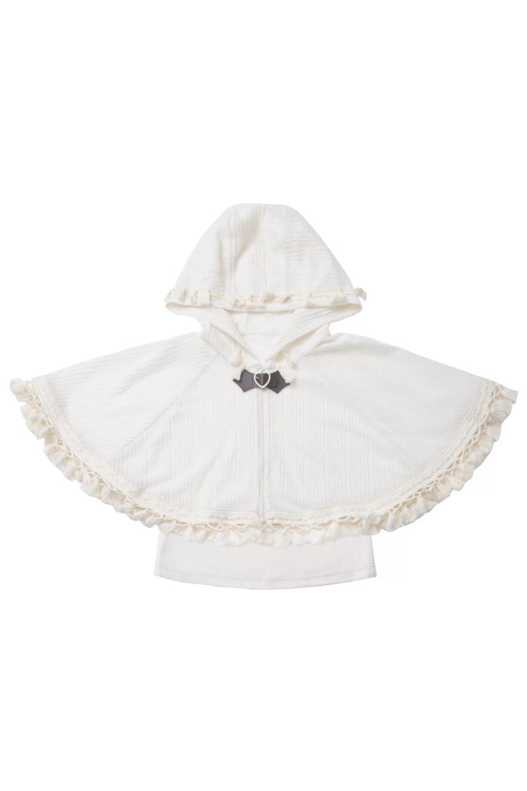 Gothic Lolita Skirt - Warm Summer Days, Brown, Printed, Layered, Sweet Style - S Cape + Slip Top / M Cape + Slip Top / L Cape + Slip Top option