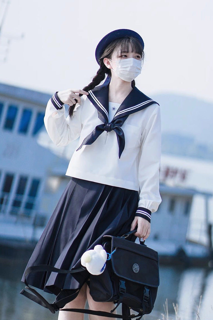 Gothic Lolita Skirt - White/dark Blue, 2 Colors, Sweet Style, Long Sleeves - additional product view 12