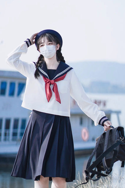 Gothic Lolita Skirt - White/dark Blue, 2 Colors, Sweet Style, Long Sleeves - additional product view 14