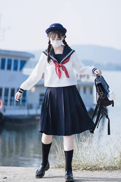 Gothic Lolita Skirt - White/dark Blue, 2 Colors, Sweet Style, Long Sleeves - additional product view 15
