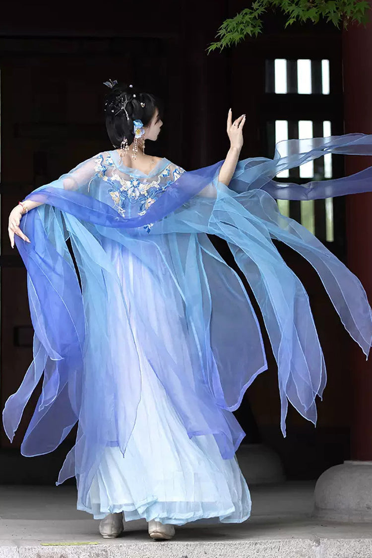 Gothic Outfit Set - Embroidery Lace Hanfu Full, Purple, Women's Style, Classic Style - additional product view 4