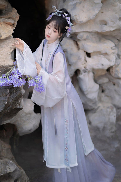 Gothic Outfit Set - High Waisted Embroidery Chinese, Purple, High Waist, Sweet Style - additional product view 4