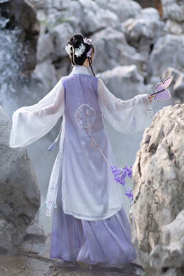 Gothic Outfit Set - High Waisted Embroidery Chinese, Purple, High Waist, Sweet Style - additional product view 6