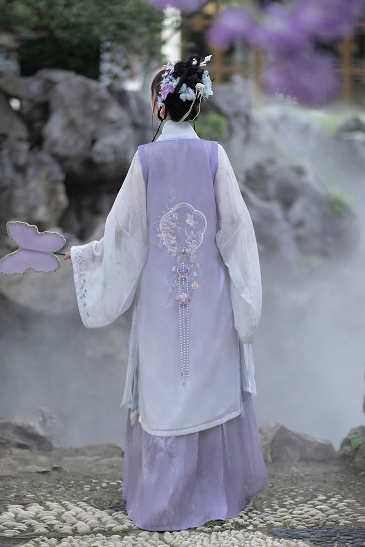 Gothic Outfit Set - High Waisted Embroidery Chinese, Purple, High Waist, Sweet Style - additional product view 7