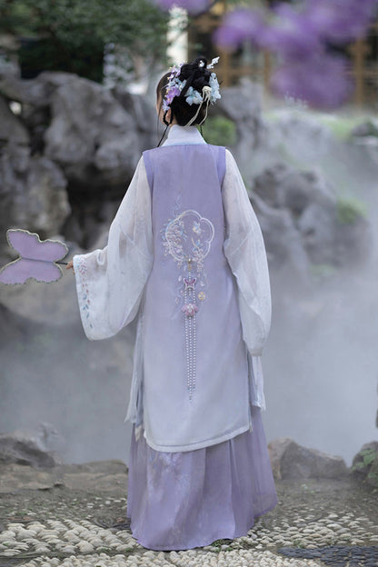 Gothic Outfit Set - High Waisted Embroidery Chinese, Purple, High Waist, Sweet Style - additional product view 7