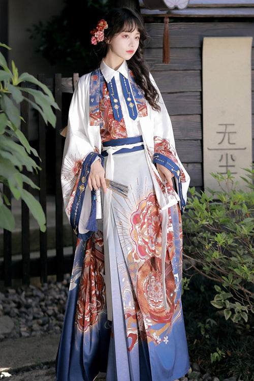 Gothic Outfit Set - Multi-color Original Chinese Han, Multi-Color, Classic Style, Printed - additional product view 3