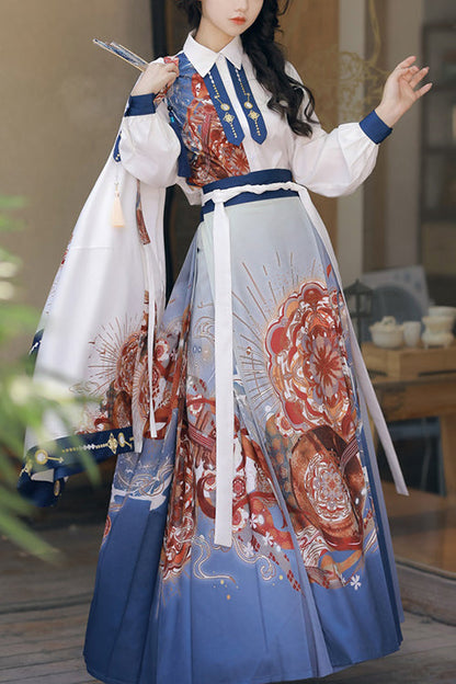 Gothic Outfit Set - Multi-color Original Chinese Han, Multi-Color, Classic Style, Printed - main product image