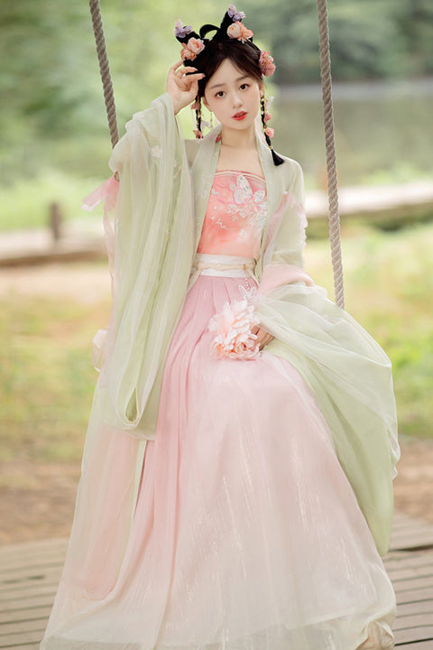 Gothic Outfit Set - Original Chinese Han Elements, 2 Colors, Long Sleeves, Sweet Style - additional product view 3