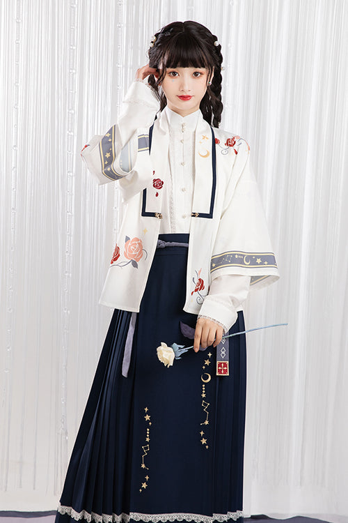 Gothic Outfit Set - Original Daily White Moonlight, White, Short Length, High Waist - additional product view 2