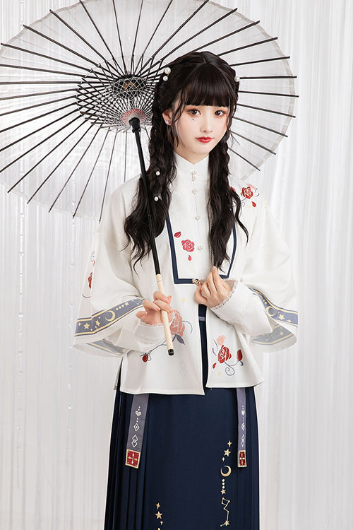 Gothic Outfit Set - Original Daily White Moonlight, White, Short Length, High Waist - additional product view 3