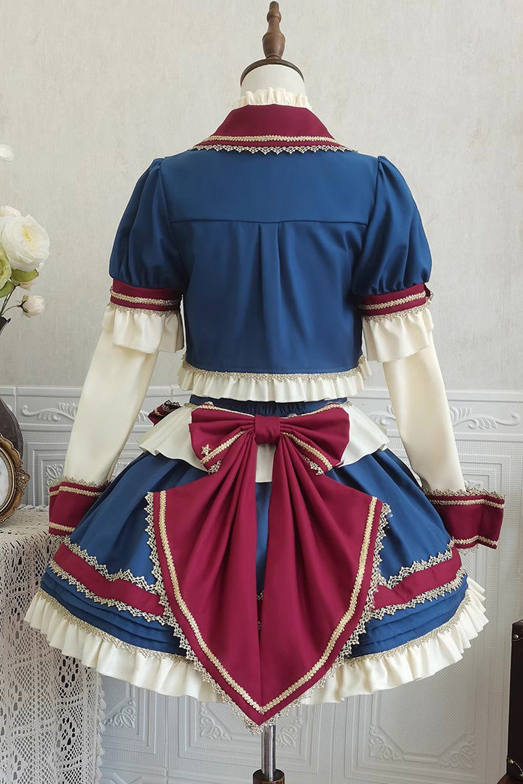 Gothic Outfit Set - Red/white/blue Star Idol Round, 3 Colors, Ruffled, Sweet Style - additional product view 10