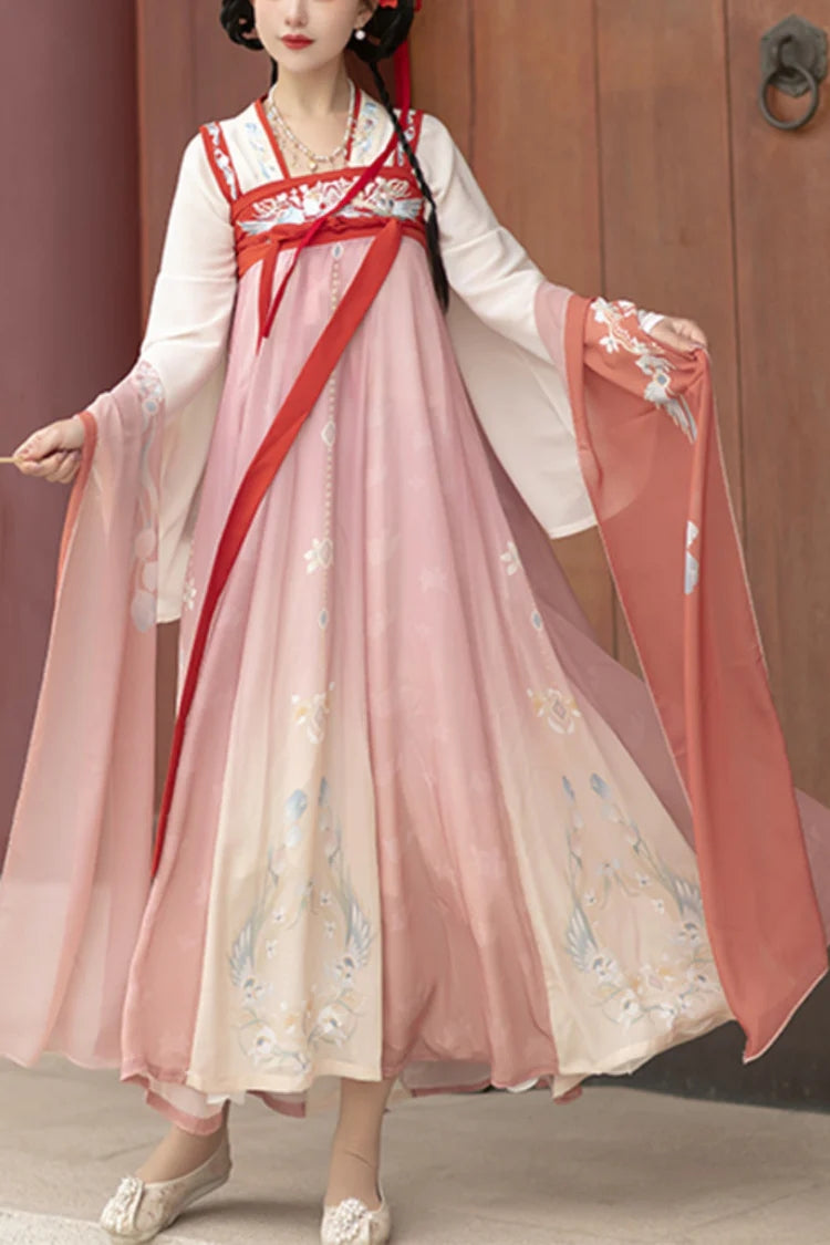 Gothic Outfit Set - Trumpet Sleeves High Waisted, Pink, High Waist, Sweet Style - main product image