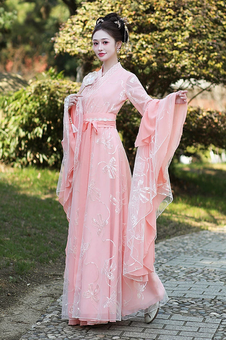 Gothic Outfit Set - V Collar High Waisted, Pink, High Waist, Women's Style, Classic Style - additional product view 3