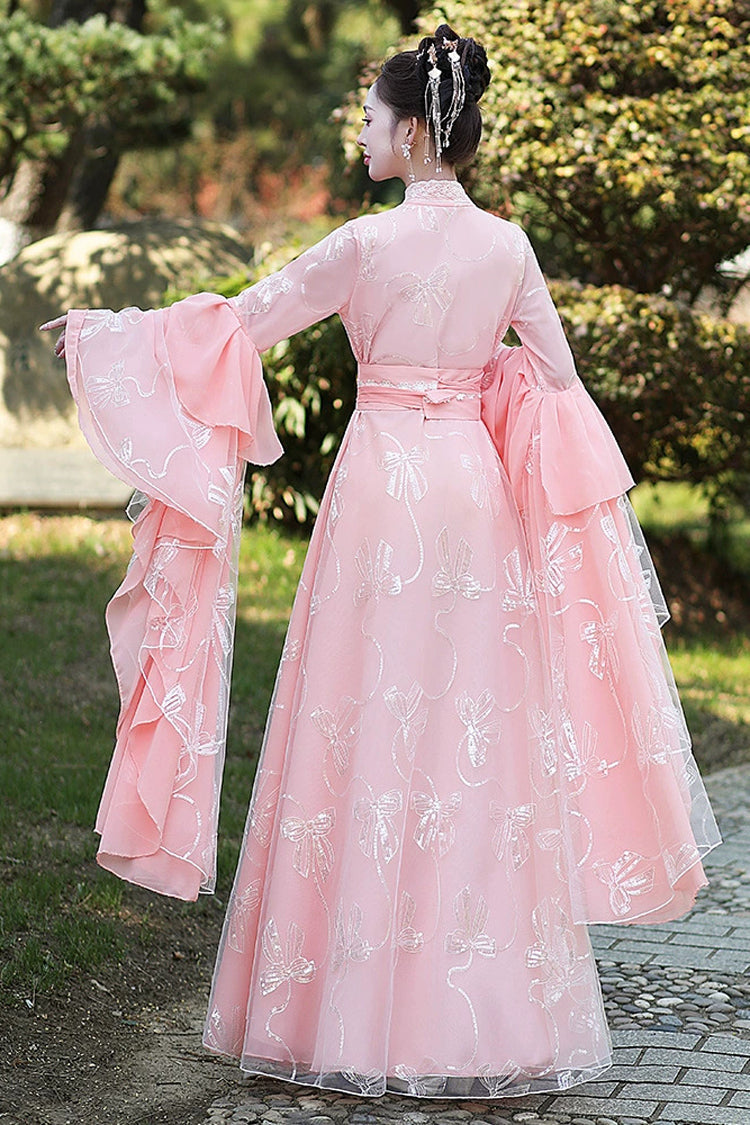 Gothic Outfit Set - V Collar High Waisted, Pink, High Waist, Women's Style, Classic Style - additional product view 4