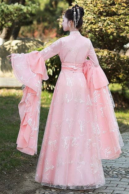 Gothic Outfit Set - V Collar High Waisted, Pink, High Waist, Women's Style, Classic Style - additional product view 4