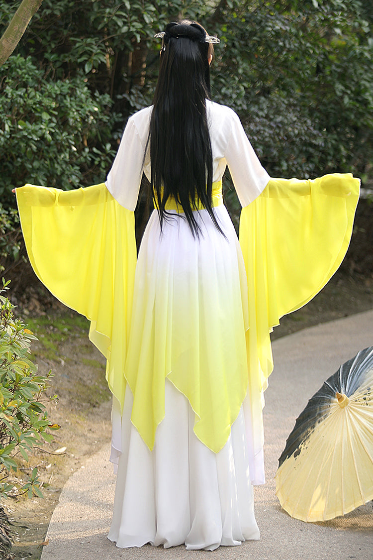 Gothic Outfit Set - White/yellow High Waisted, 2 Colors, High Waist, Women's Style - additional product view 5