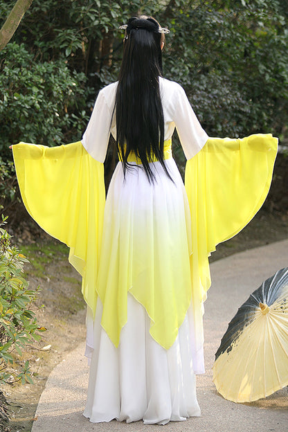 Gothic Outfit Set - White/yellow High Waisted, 2 Colors, High Waist, Women's Style - additional product view 5