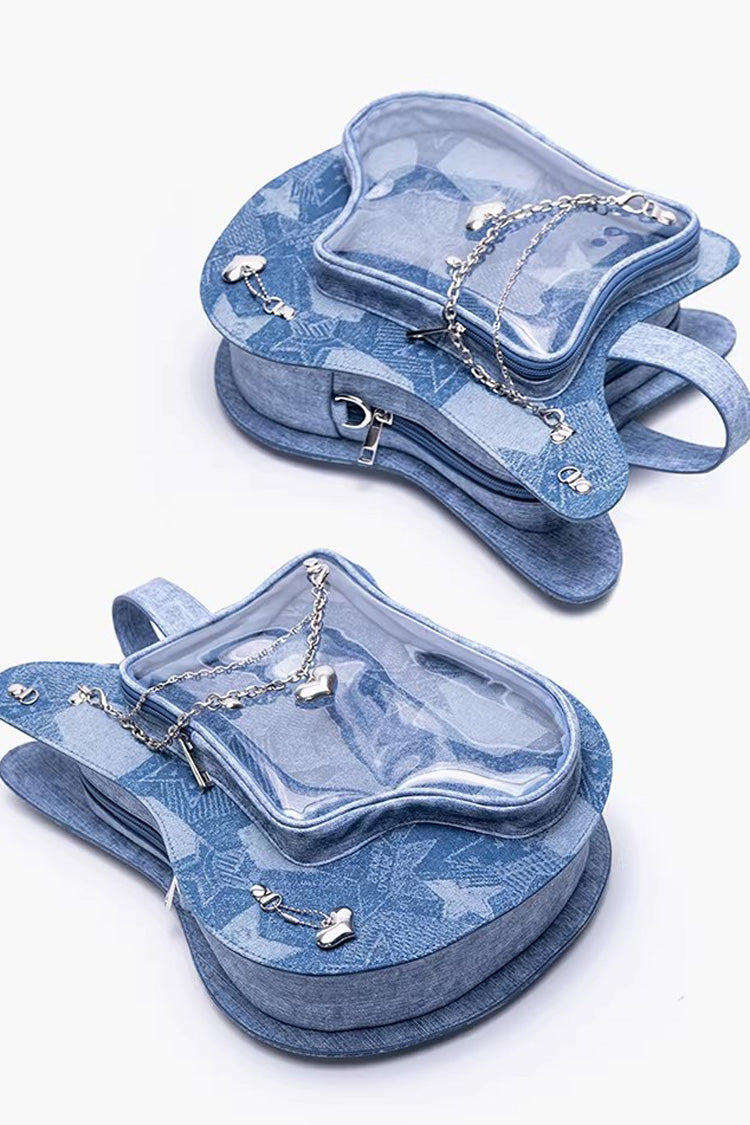 Japanese Fashion Itabag - Guitar Heart Printed, 3 Colors, Sweet Style - additional product view 8