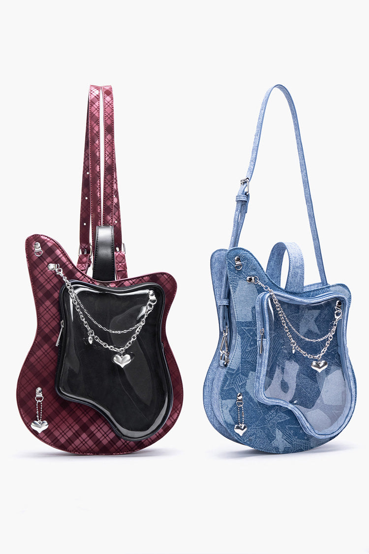 Japanese Fashion Itabag - Guitar Heart Printed, 3 Colors, Sweet Style - main product image
