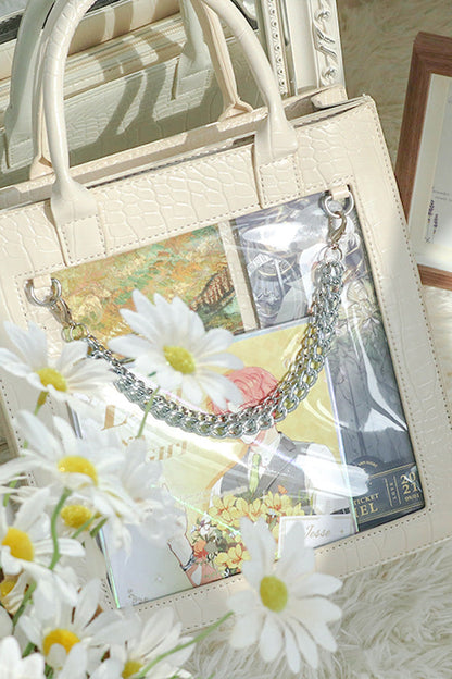 Japanese Fashion Itabag - Transparent Black Chain, Black, Gothic Style - additional product view 7