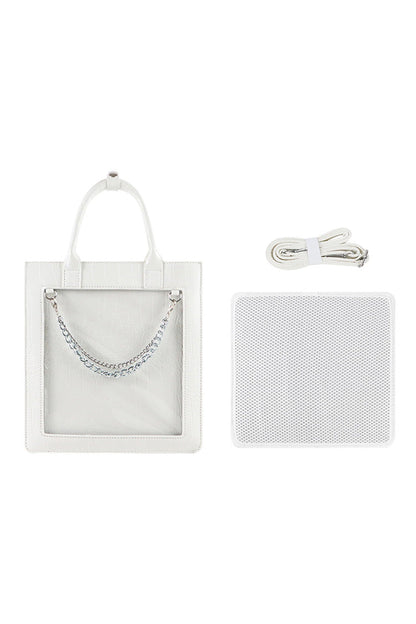 Japanese Fashion Itabag - Transparent Black Chain, Black, Gothic Style - additional product view 11