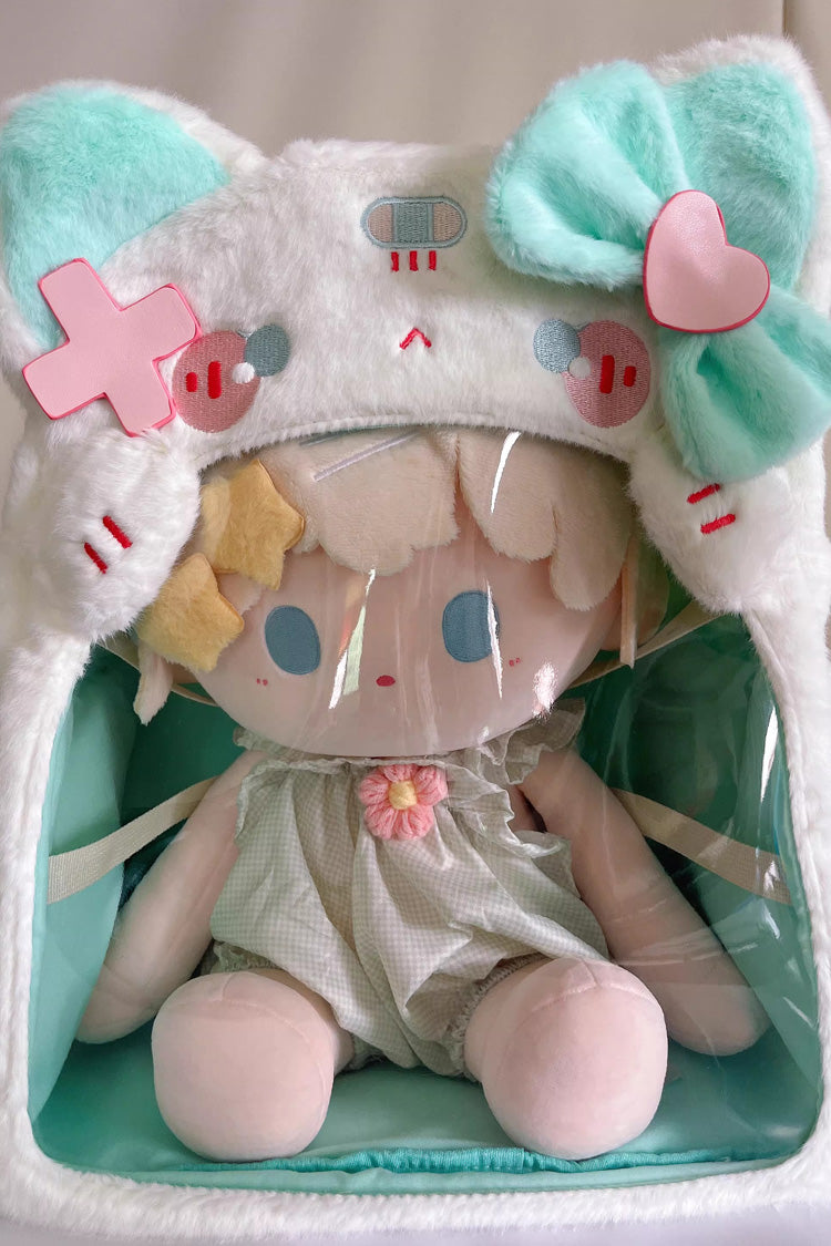 Kawaii Display Itabag - Cat Ears, 5 Colors, Sweet Style, Bow Detail - One-Size Green option