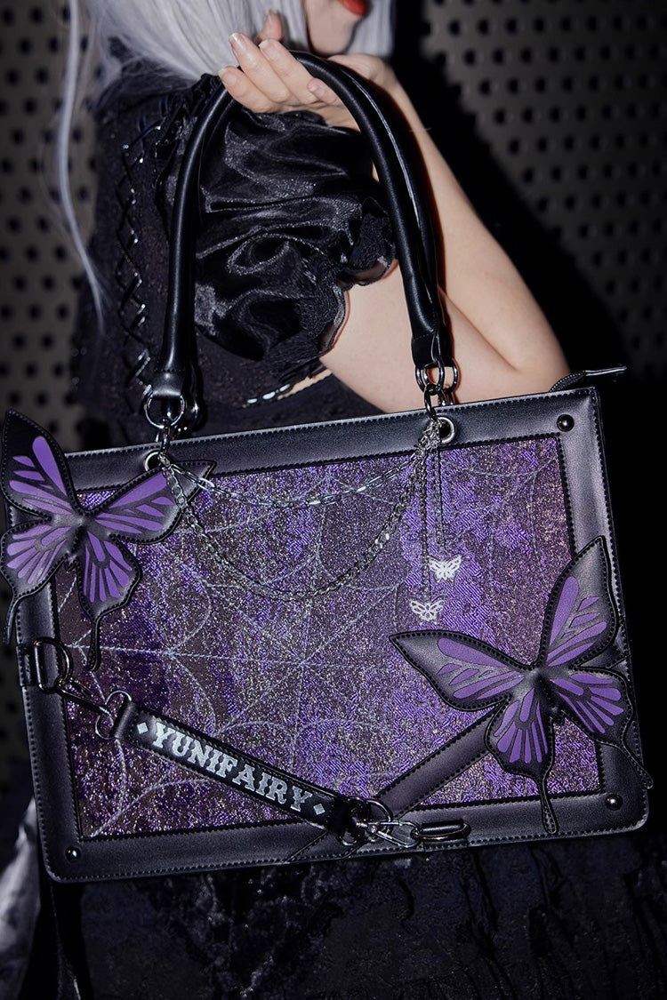 Kawaii Display Itabag - Maze Butterfly Print, 3 Colors, Gothic Style, Printed - additional product view 4