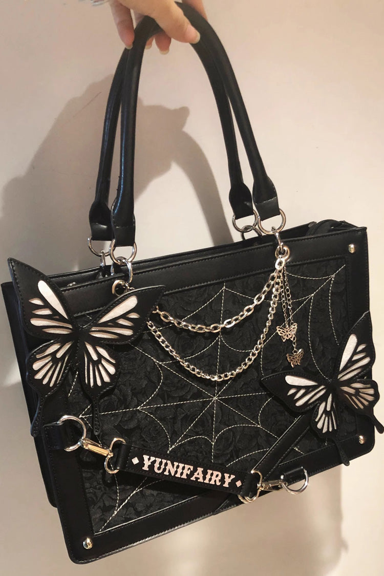 Kawaii Display Itabag - Maze Butterfly Print, 3 Colors, Gothic Style, Printed - main product image