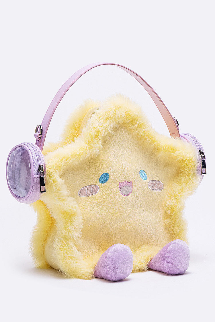 Kawaii Display Itabag - Plush Headphone Star, Yellow, Embroidered, Sweet Style - main product image