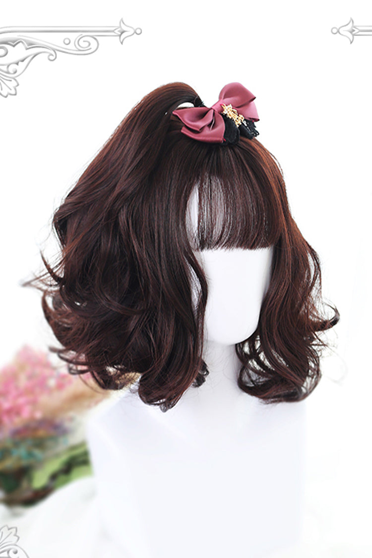 Kawaii Fashion Wig - Air Bangs, Brown, Sweet Style - Daily and Convention Styling - additional product view 2
