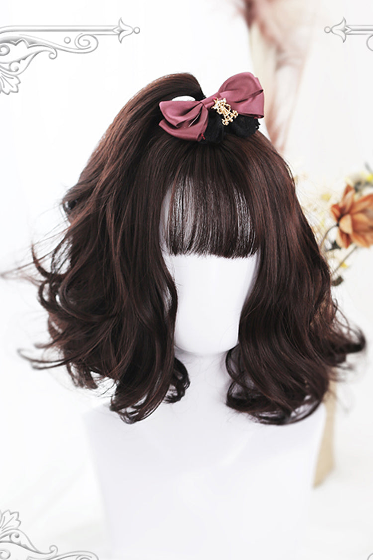 Kawaii Fashion Wig - Air Bangs, Brown, Sweet Style - Daily and Convention Styling - main product image