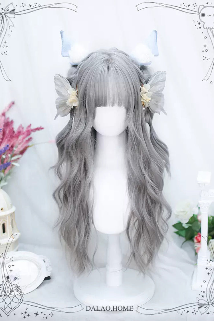 Kawaii Fashion Wig - Air Bangs Curly, Gray, Sweet Style - Lolita Coordinate Hair - additional product view 2