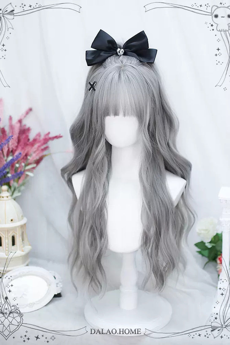 Kawaii Fashion Wig - Air Bangs Curly, Gray, Sweet Style - Lolita Coordinate Hair - additional product view 4
