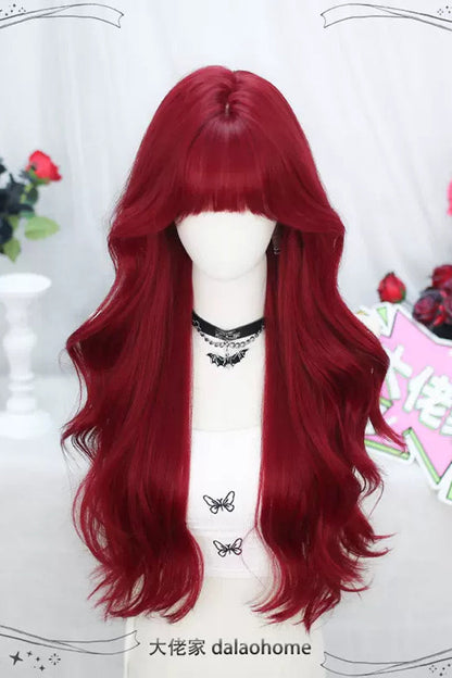 Kawaii Fashion Wig - Big Wave, Red, Sweet Style - Lolita Coordinate Hair - additional product view 2