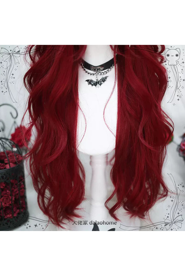 Kawaii Fashion Wig - Big Wave, Red, Sweet Style - Lolita Coordinate Hair - additional product view 4