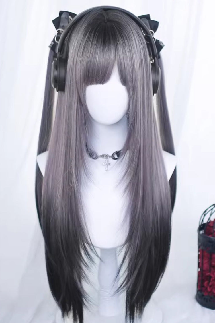 Kawaii Fashion Wig - Black/purple Ombre, 2 Colors, Sweet Style - additional product view 2