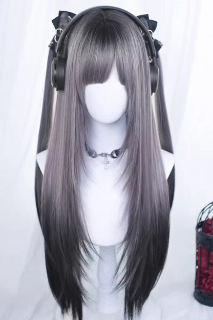 Kawaii Fashion Wig - Black/purple Ombre, 2 Colors, Sweet Style - additional product view 2