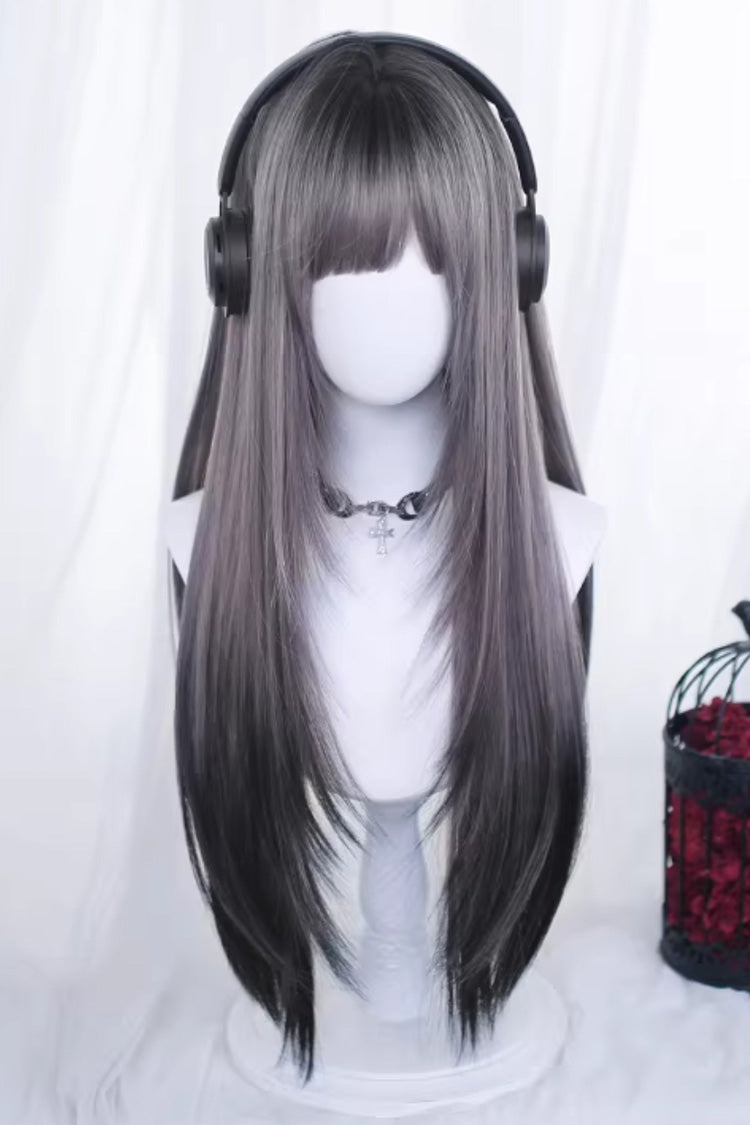 Kawaii Fashion Wig - Black/purple Ombre, 2 Colors, Sweet Style - main product image
