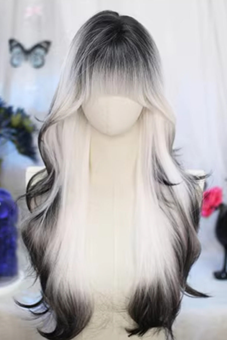 Kawaii Fashion Wig - Black/white Ombre, 2 Colors, Sweet Style - additional product view 2
