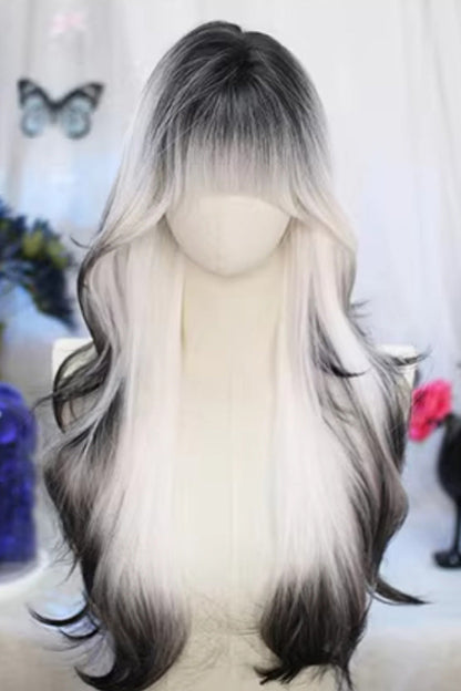 Kawaii Fashion Wig - Black/white Ombre, 2 Colors, Sweet Style - additional product view 2
