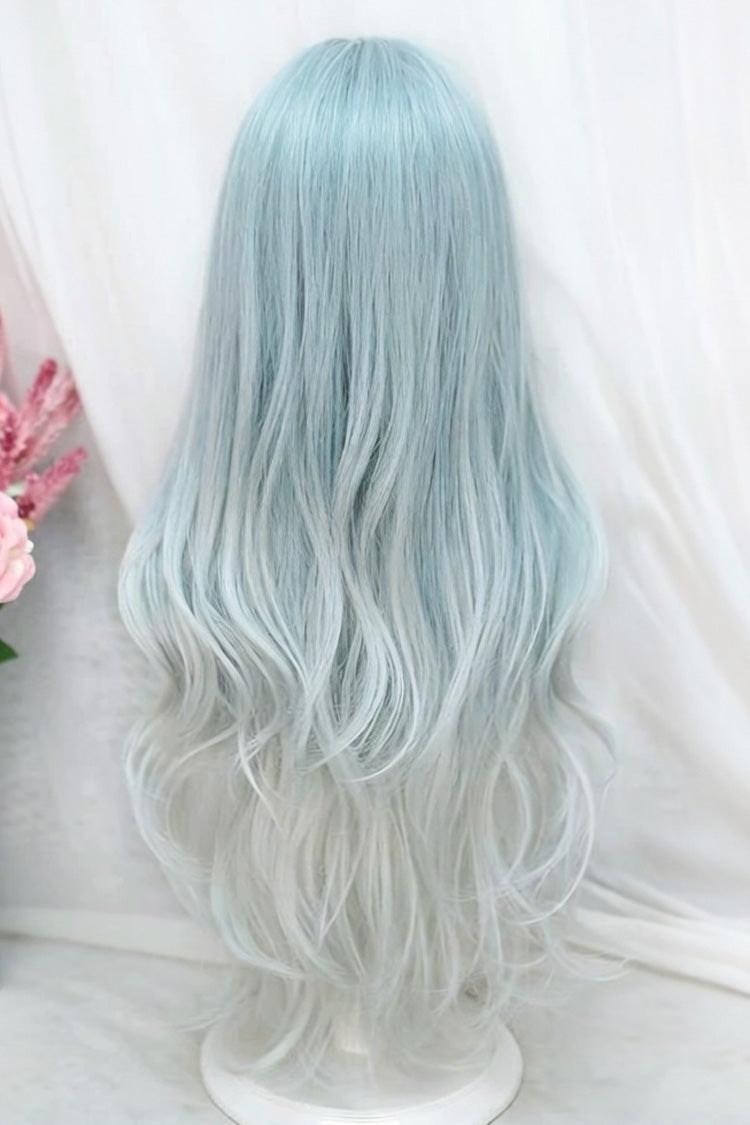 Kawaii Fashion Wig - Blue/grey Ombre Eight Bangs, 2 Colors, Sweet Style - additional product view 3