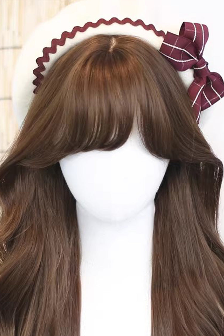 Kawaii Fashion Wig - Chestnut Brown Statement Bangs, Brown, Sweet Style - additional product view 2