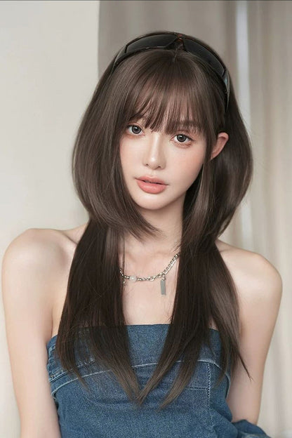 Kawaii Fashion Wig - Cool Brown Japanese Style High, Brown, Sweet Style - main product image