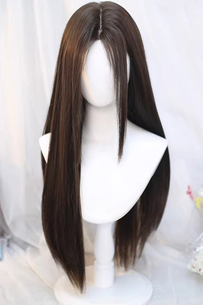 Kawaii Fashion Wig - Cool Brown Natural, Brown, Sweet Style - Lolita Coordinate Hair - main product image
