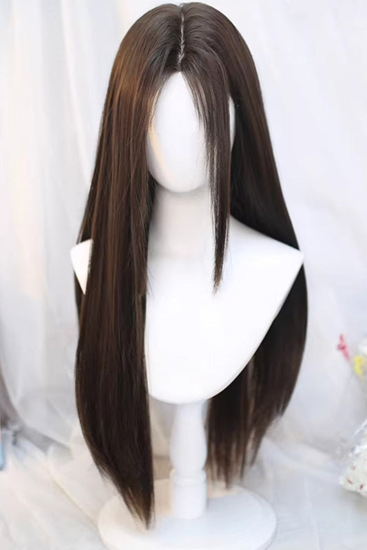 Kawaii Fashion Wig - Cool Brown Natural, Brown, Sweet Style - Lolita Coordinate Hair - main product image