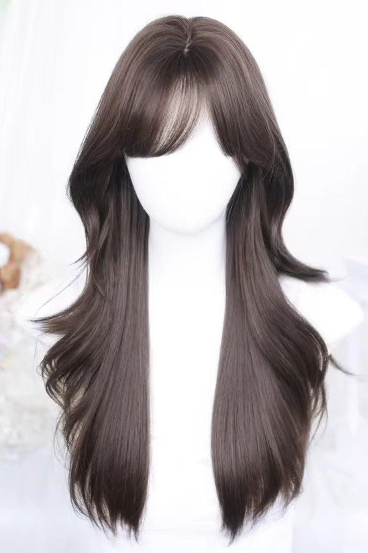 Kawaii Fashion Wig - Curtain Bangs Soft Loose Outer, 2 Colors, Sweet Style - main product image
