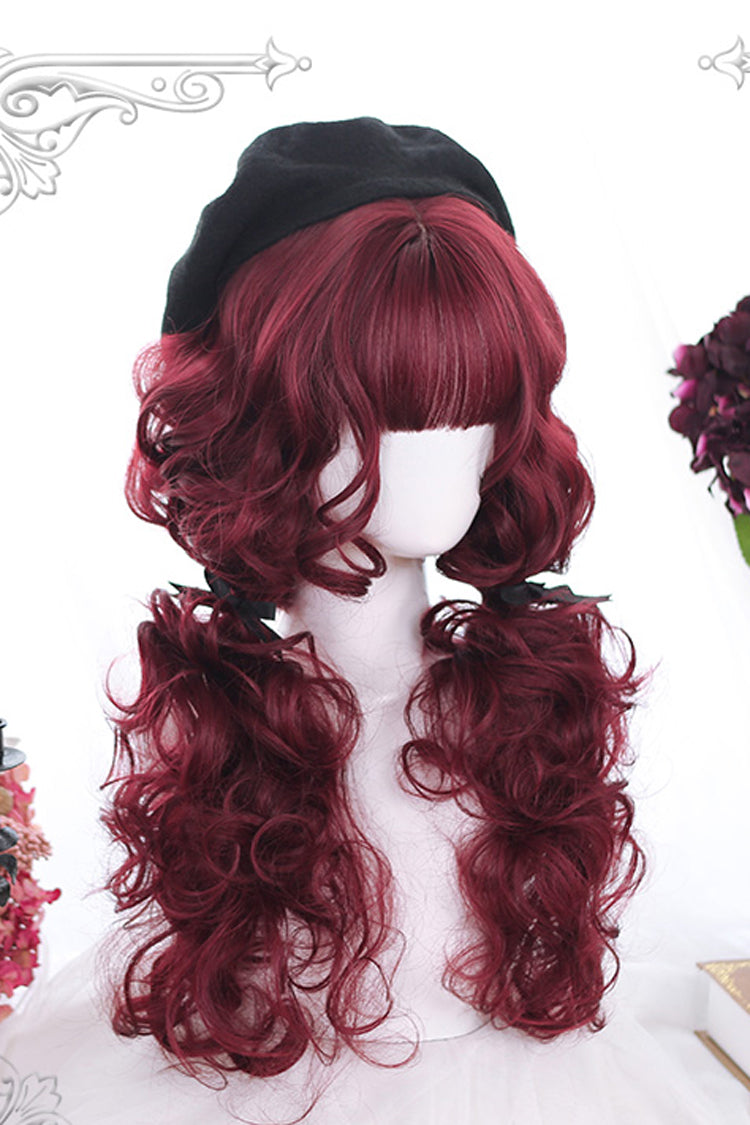 Kawaii Fashion Wig - Dark Red, Red, Classic Style - Daily and Convention Styling - additional product view 2