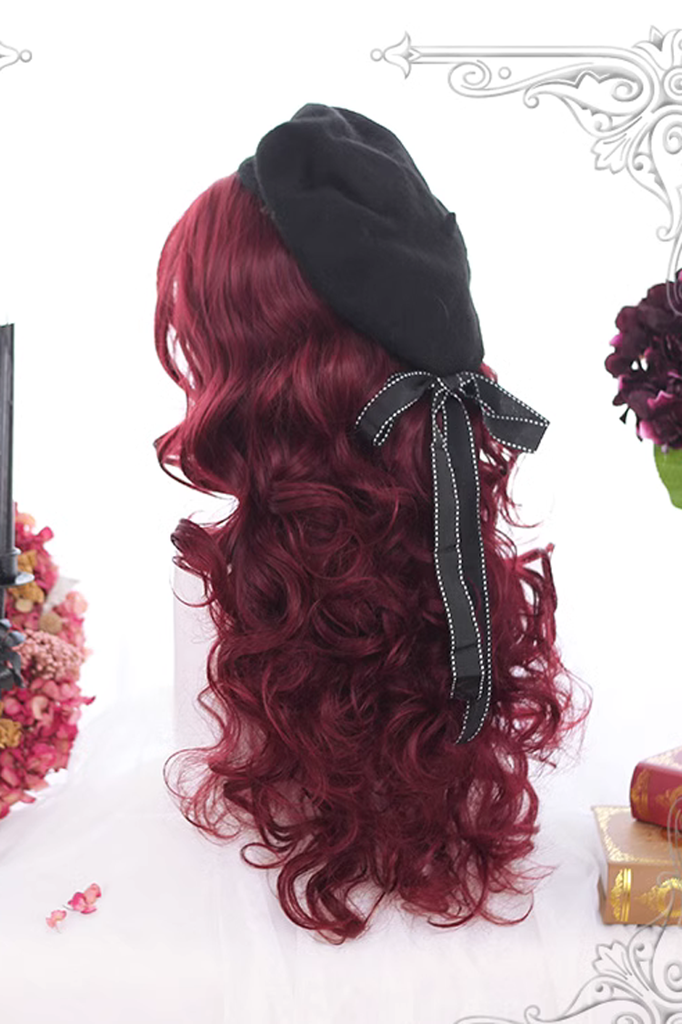 Kawaii Fashion Wig - Dark Red, Red, Classic Style - Daily and Convention Styling - additional product view 4