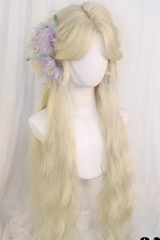 Kawaii Fashion Wig - Gold Curtain Bangs, 2 Colors, Sweet Style - additional product view 2